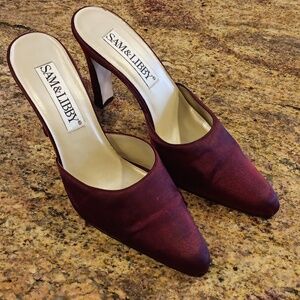 Sam and Libby Satin Mules